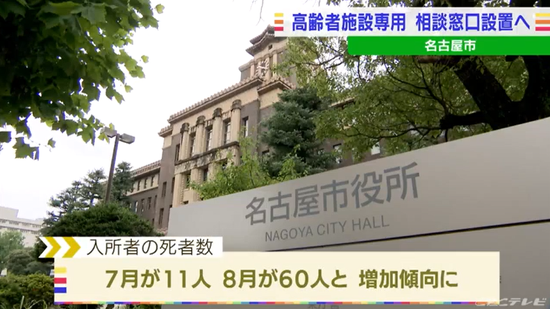 日媒报道名古屋市多名老人感染新冠后死在养老院情况（日本CBC电视台）